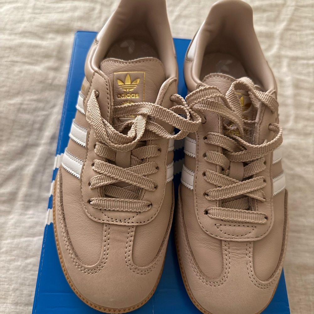 Adidas Samba Beige Sneakers with White Accents